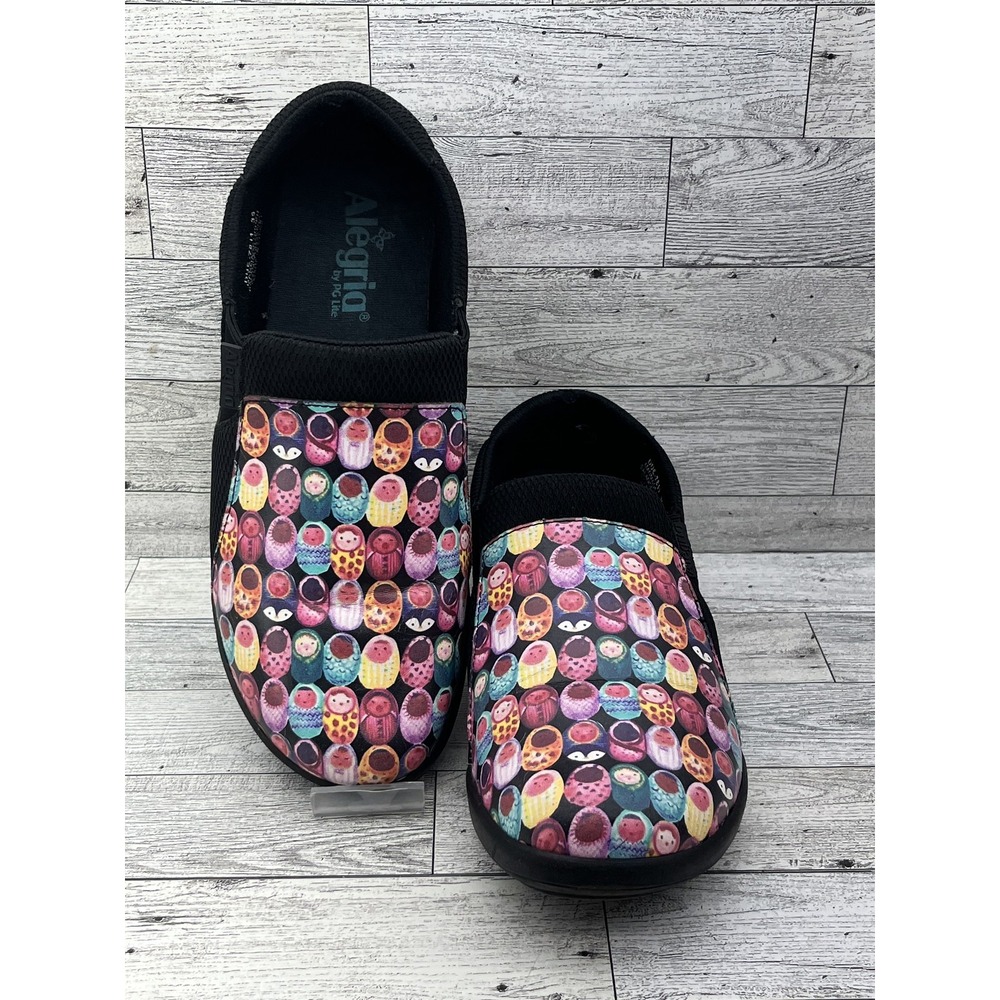 Alegria By PG Lite Shoes Womens Size 39‎ Colorful Fresh Baked Slip On Comfort